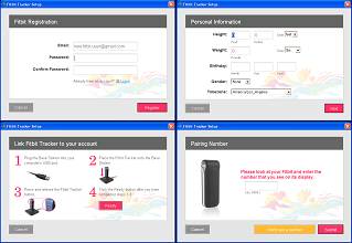 Account setup screens