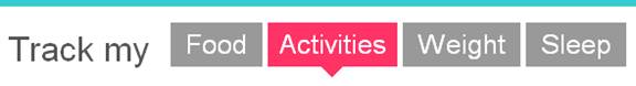 Track activities tab