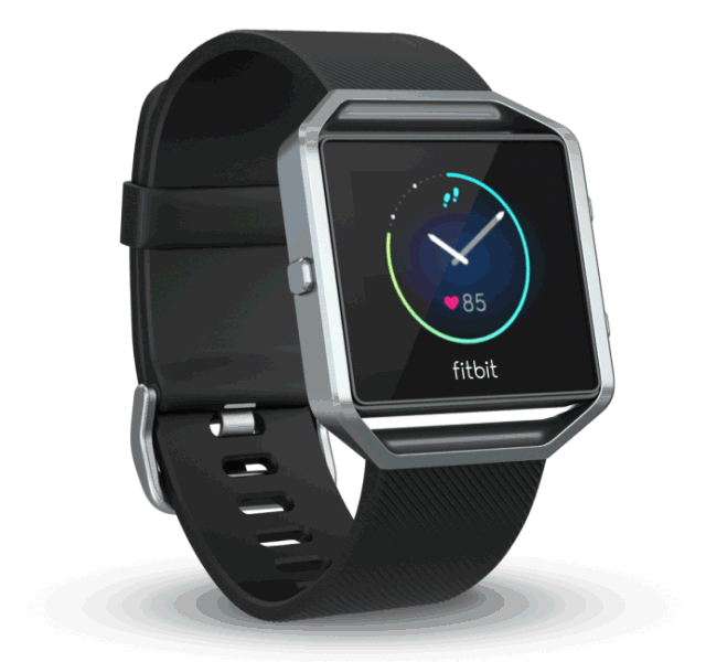 fitbit with button on screen