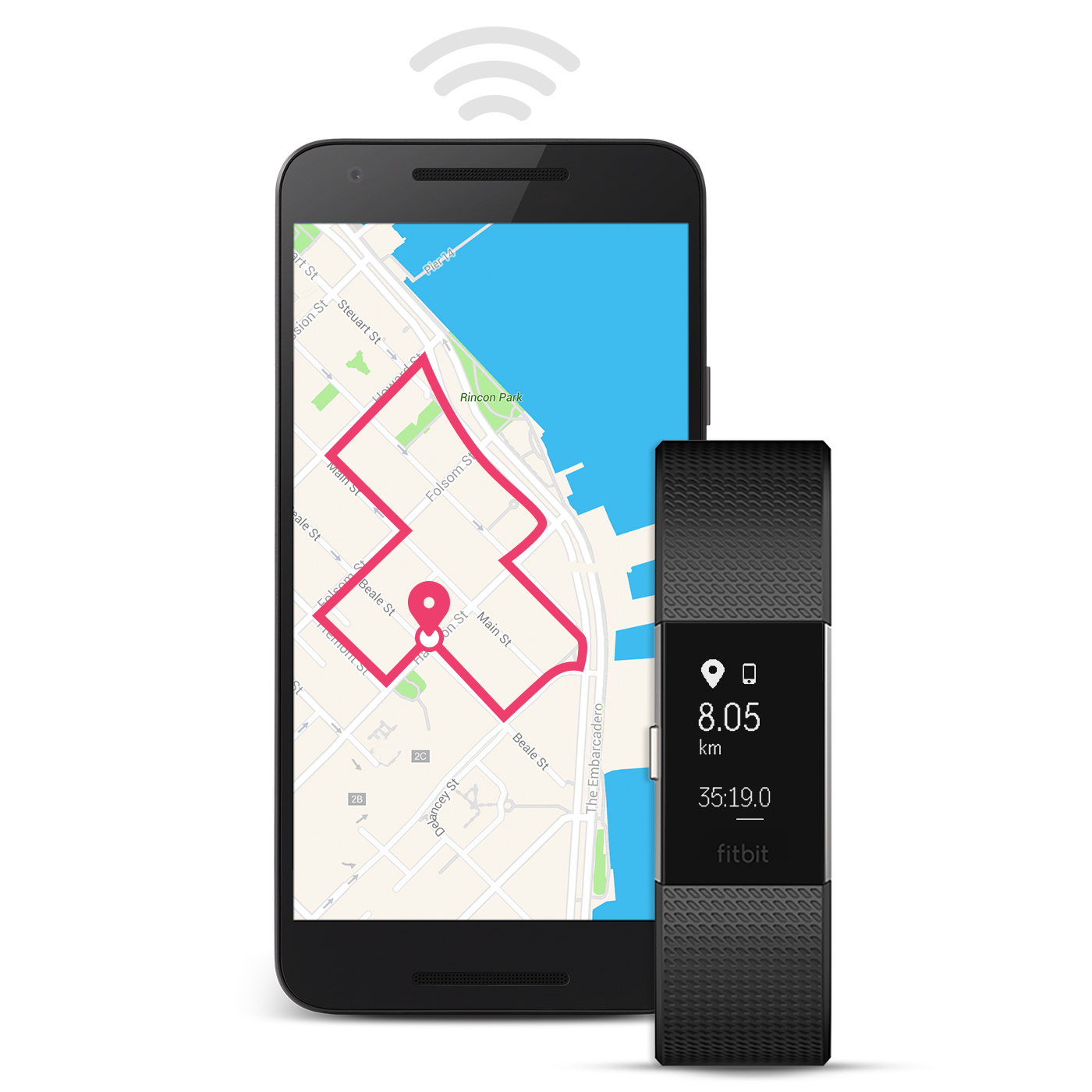 fitbit track running