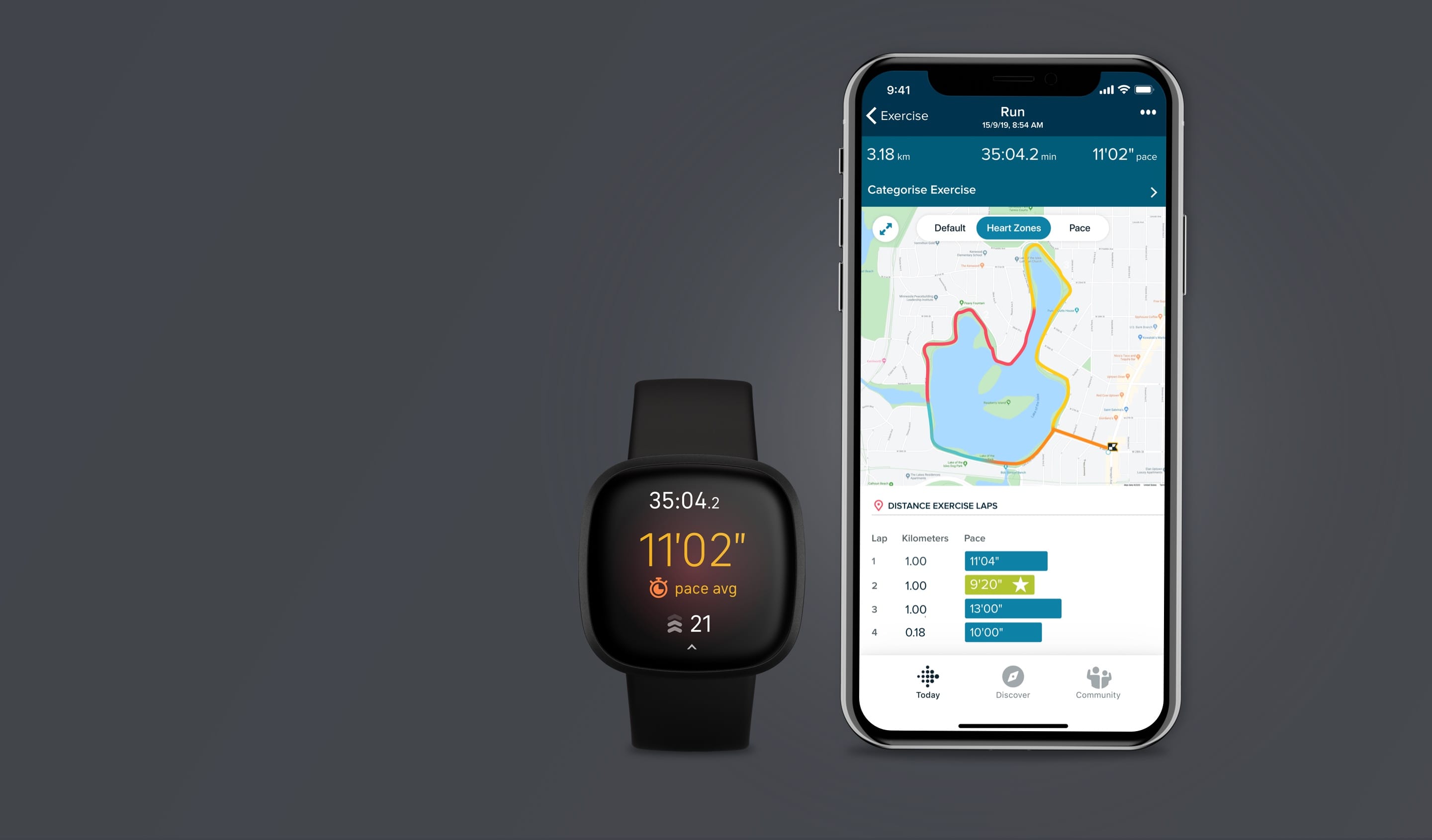 fitbit with onboard gps