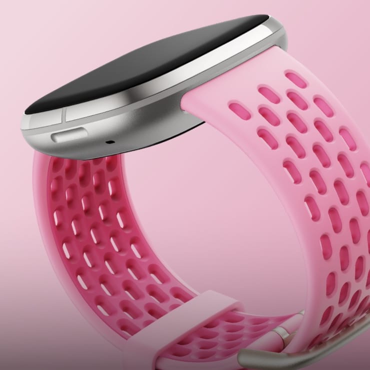 Fitbit Versa 3 Health & Fitness Smartwatch - Pink Clay/Soft Gold Aluminum 